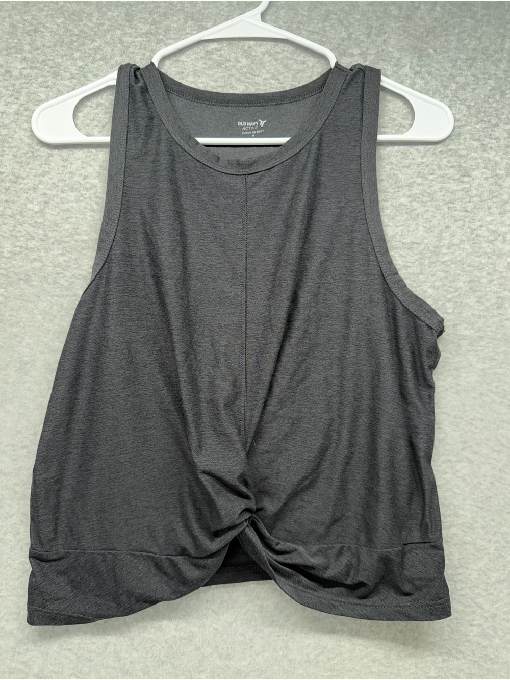 Old Navy Charcoal Twist-Knot Tank Top